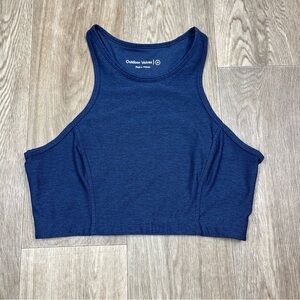Outdoor Voices Blue Athena Crop Top size medium gym workout